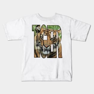 TIGER Letters & Tiger Portrait: A Creative Harmony Kids T-Shirt